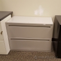 Teknion Grey 36" 2 Drawer Lateral File Cabinet